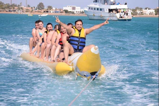 Diversão no banana boat