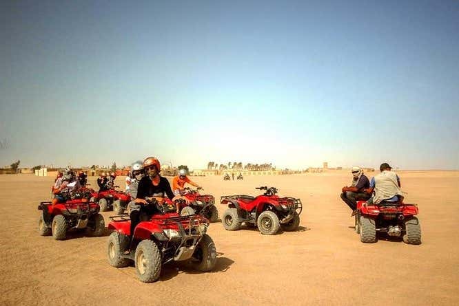 Durante il giro in quad