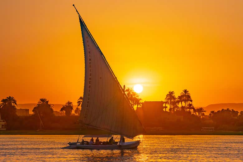 Entardecer sobre Luxor