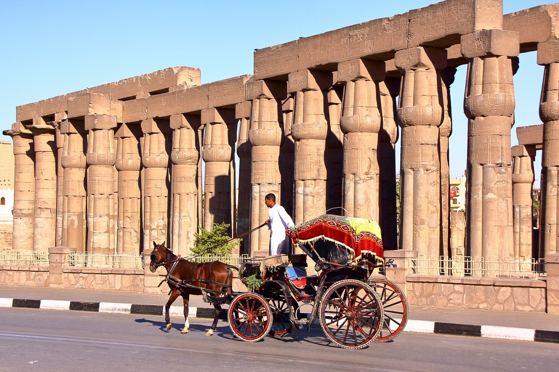 Passeio de charrete por Luxor