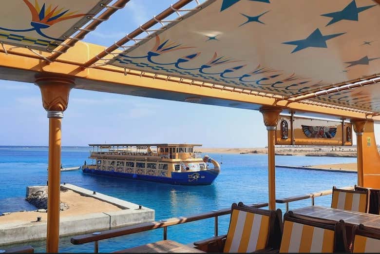 Sail on an Egyptian-themed boat