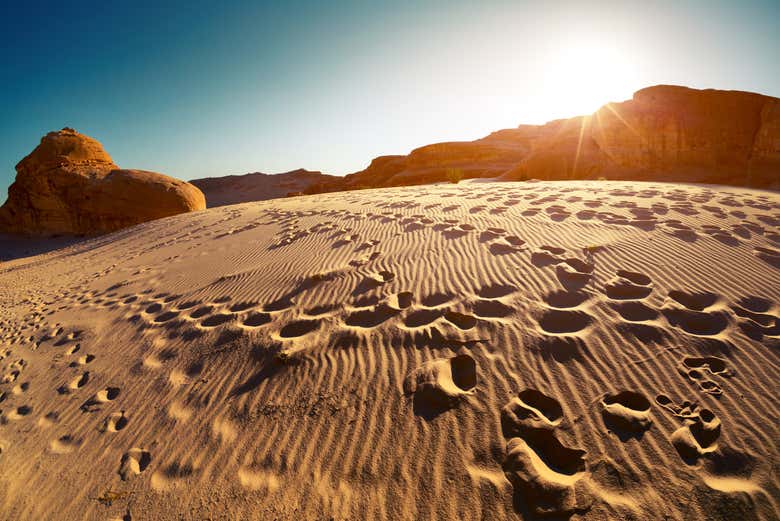 Tramonto nel deserto del Sinai