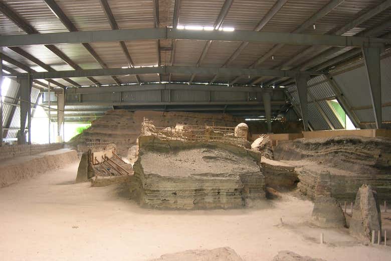 Interior de las ruinas de Joya de Cerén