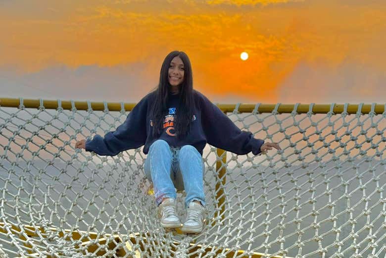 ¡Momento foto al atardecer!