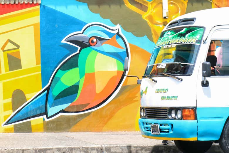 Un murales del centro di San Salvador