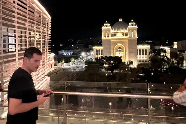 En el mirador de la Biblioteca Nacional