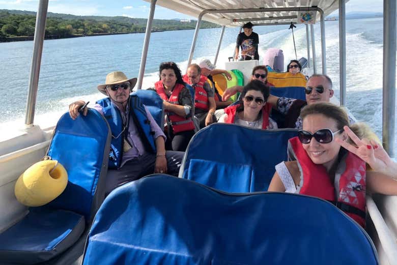 During the boat ride