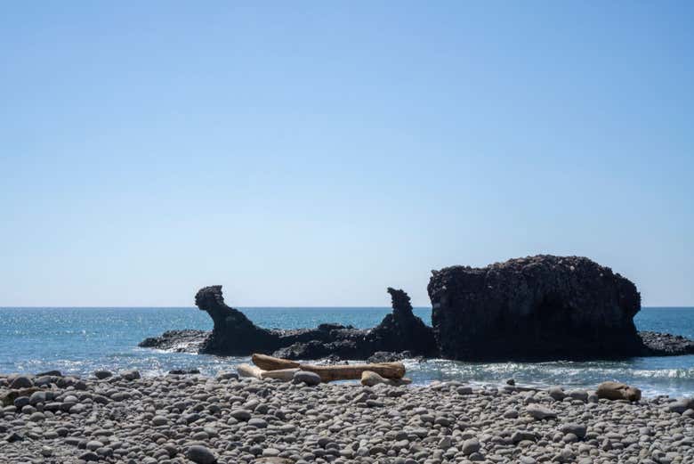La playa en El Tunco