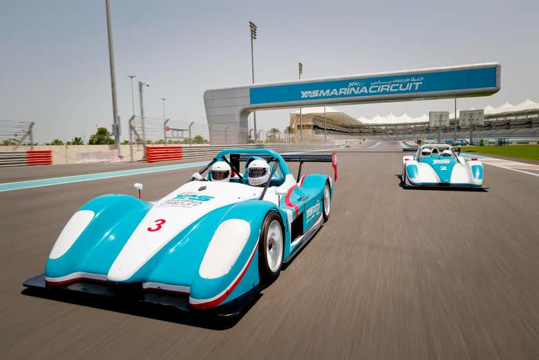 Enjoying the ride in the Radical SST at Yas Marina