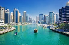 Dubai Marina Boat Tour & Burj Khalifa Dinner