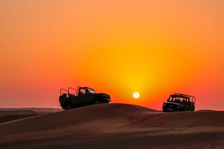 Entardecer no Oásis de Al Marmoom