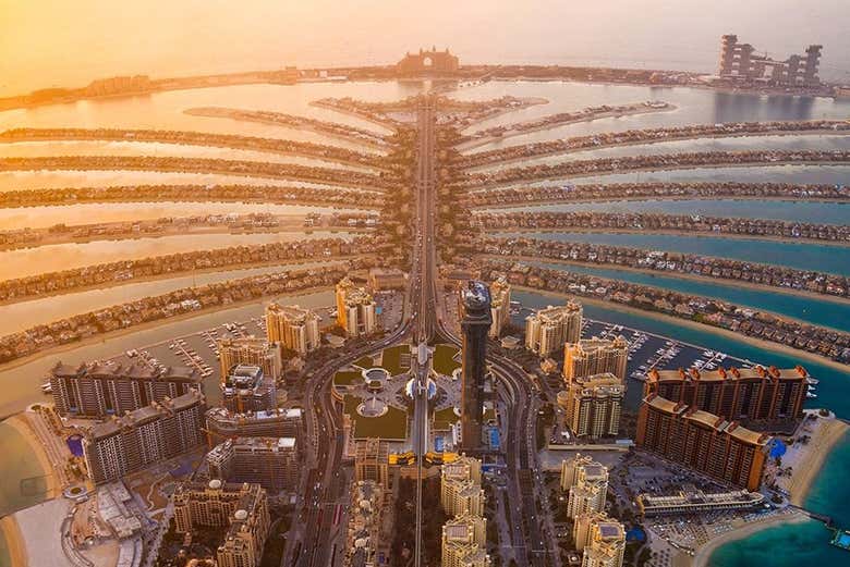 Vue aérienne sur Palm Jumeirah