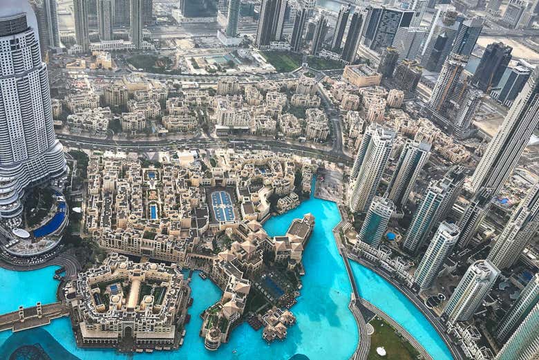 Veduta dal 124º piano del Burj Khalifa
