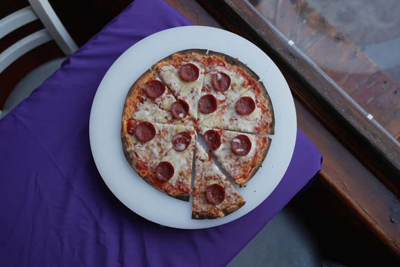 Una deliciosa pizza que podréis tomar a bordo 