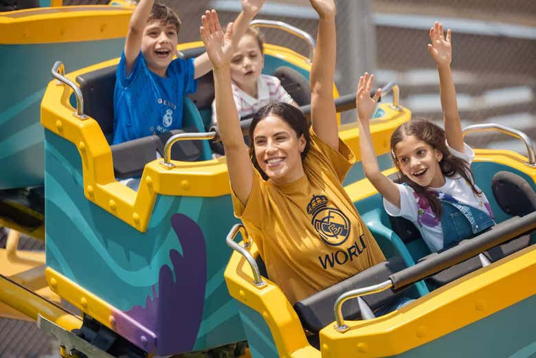 Ride Real Madrid theme roller coasters 
