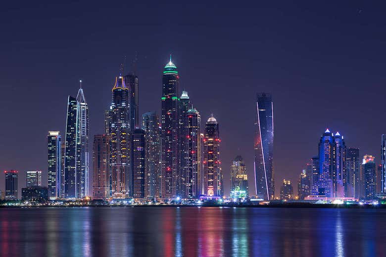 La Marina de Dubaï illuminée