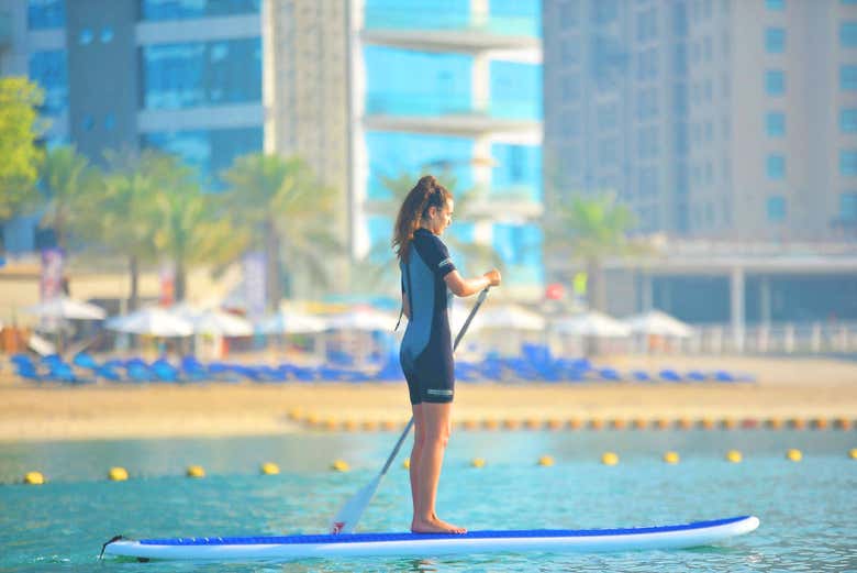 Stand up paddle boarding in Dubai