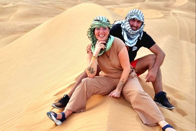 Photo sur les dunes de Dubaï