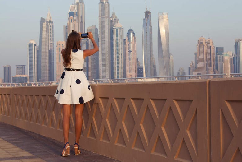 Haciendo fotos para Instagram en Dubái