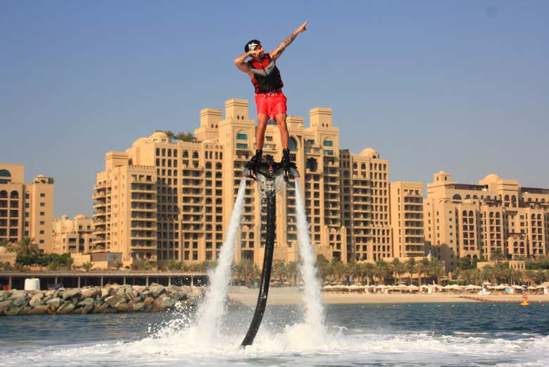 Posing as you jump