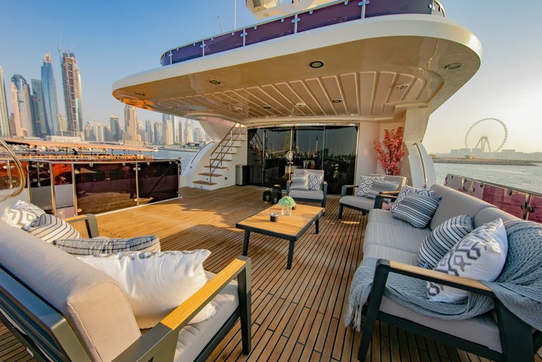 Deck of the yacht