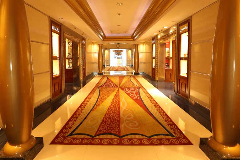 The interior hallway of the Burj Al Arab