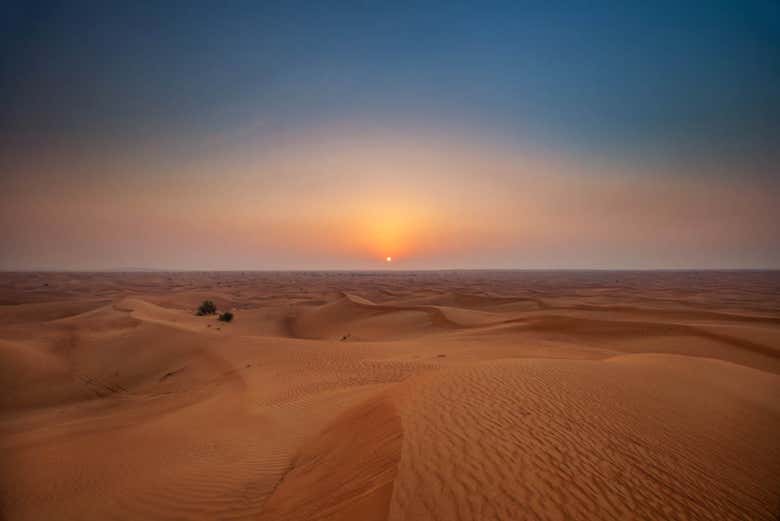 Sunset in the desert