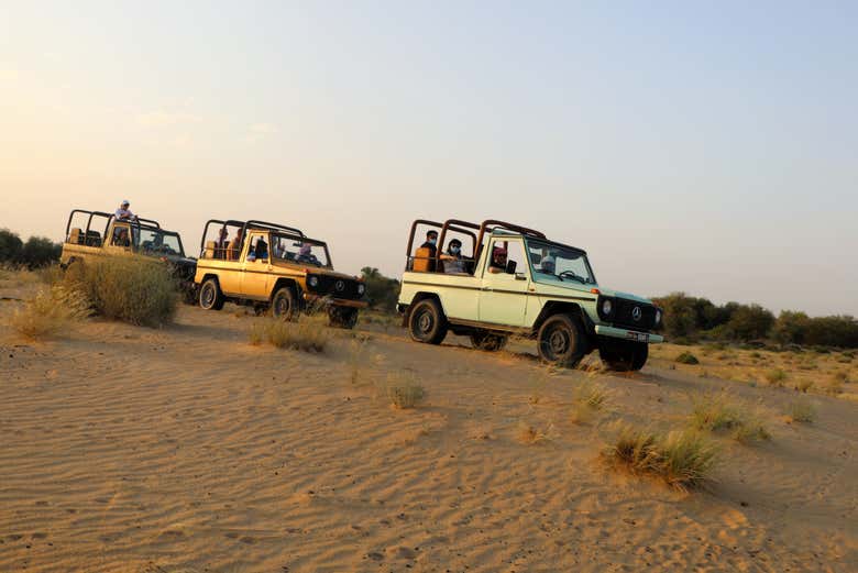 Traversez le désert dans un véhicule 4x4 vintage
