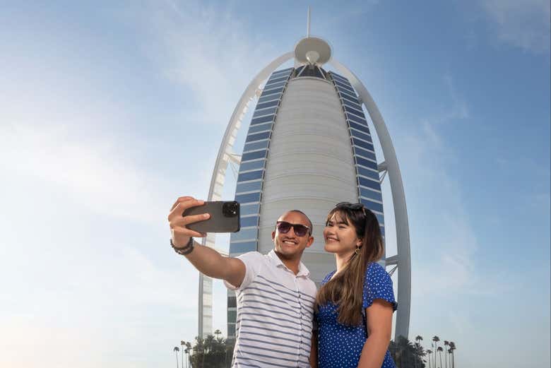 Selfie devant le Burj Al Arab