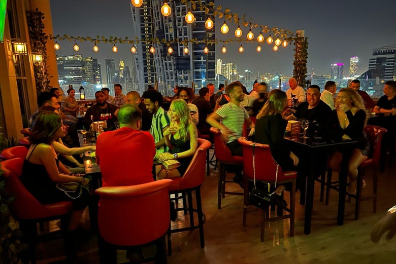 Enjoying the nightlife of Dubai