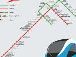 Mapa do metrô de Dubai