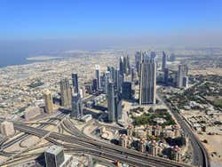 Burj Khalifa, vista do Sheikh Zayed Road