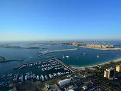 Palm Jumeirah vista do bar panorâmico do hotel Marriot