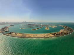 Palm Jumeirah vista do helicóptero