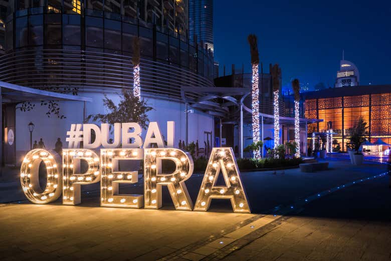 Dubai Opera House Sign