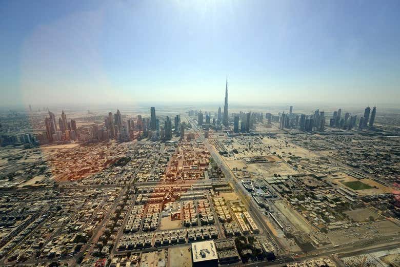 Dubai dall'elicottero