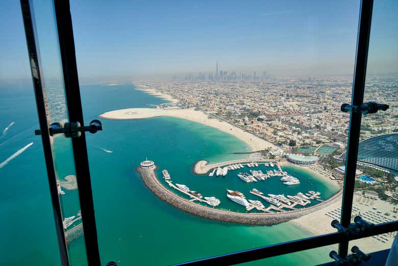 Aperitif at the Skyview Bar of the Burj Al Arab in Dubai