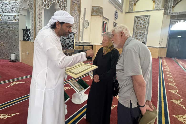 En el interior de la mezquita
