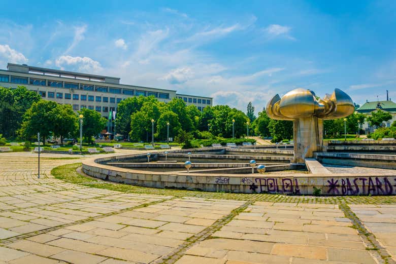 Walk through impressive plazas full of history