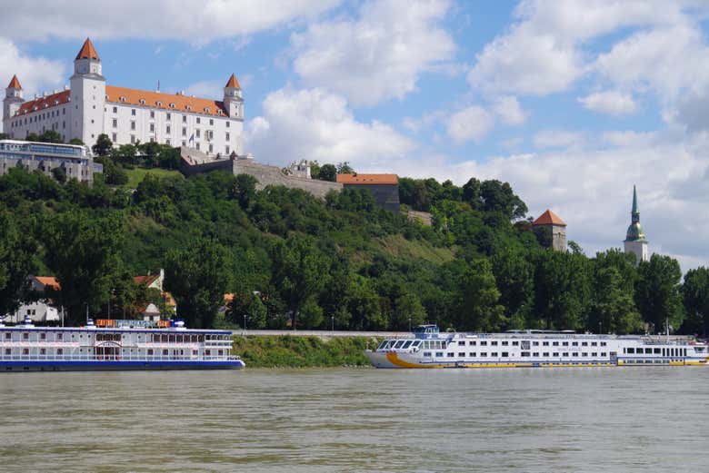 Danube River passing through Bratislava