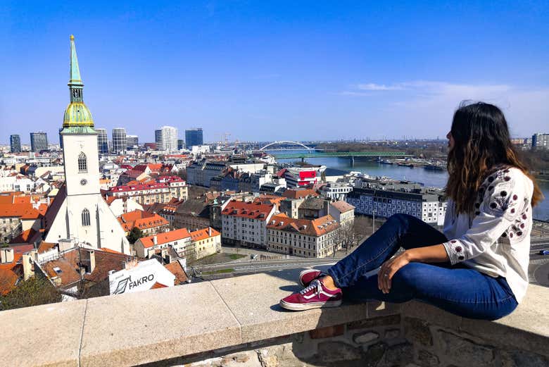 Take in the stunning views of Bratislava's historic skyline