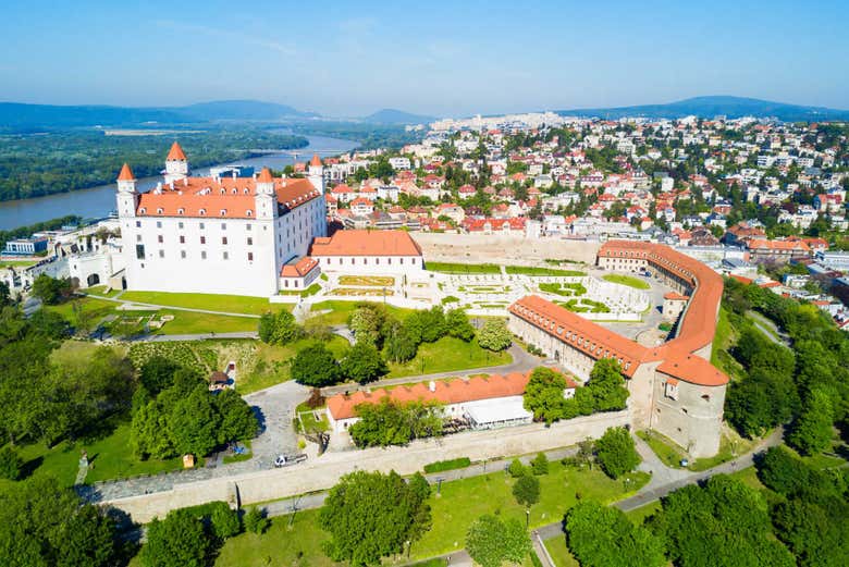 Vistas de Bratislava desde las alturas
