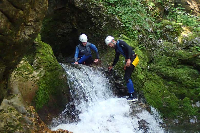 Disfrutando del descenso de cañones