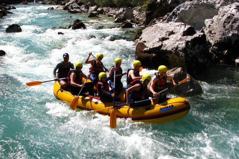 Rafting in the River Soča​