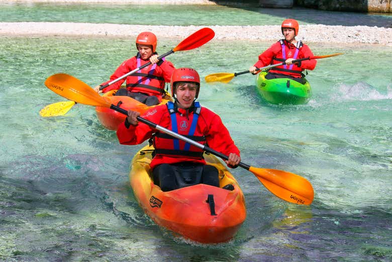 Remando sulle acque del fiume Isonzo