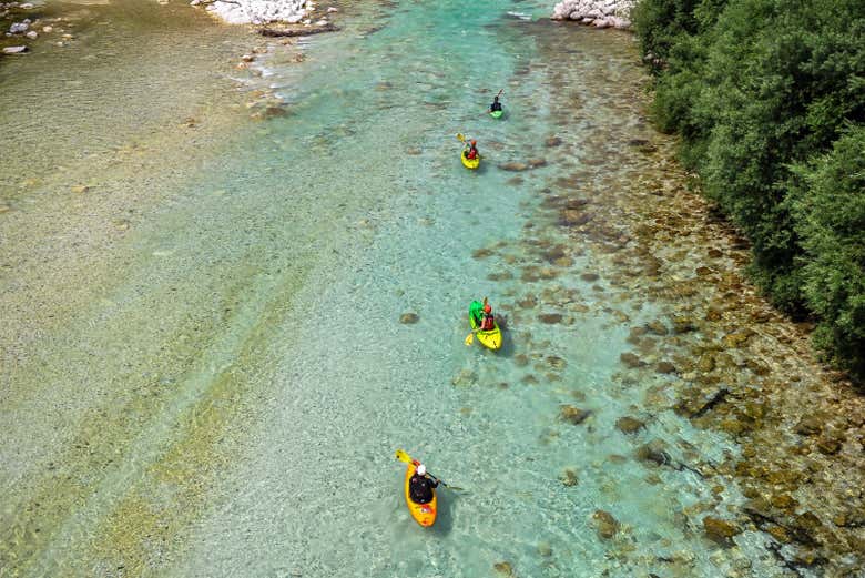 Remando sul fiume Isonzo
