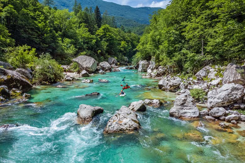 Il bellissimo paesaggio naturale dell'Isonzo