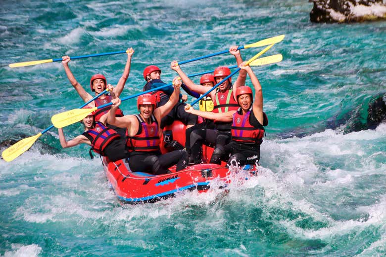 Disfrutando de los rápidos