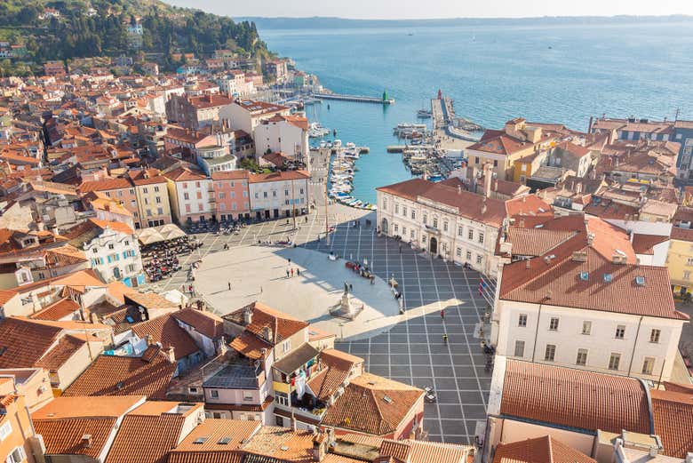 Piran cuenta con una de las plazas más bonitas de Eslovenia