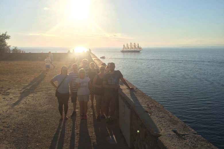 Passeando pelo porto de Piran